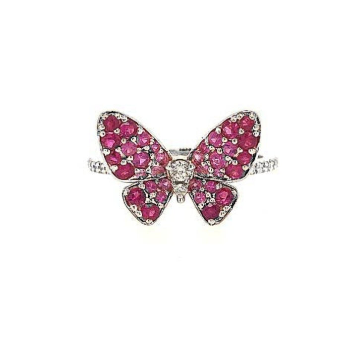 Pink Sapphire Butterfly Ring