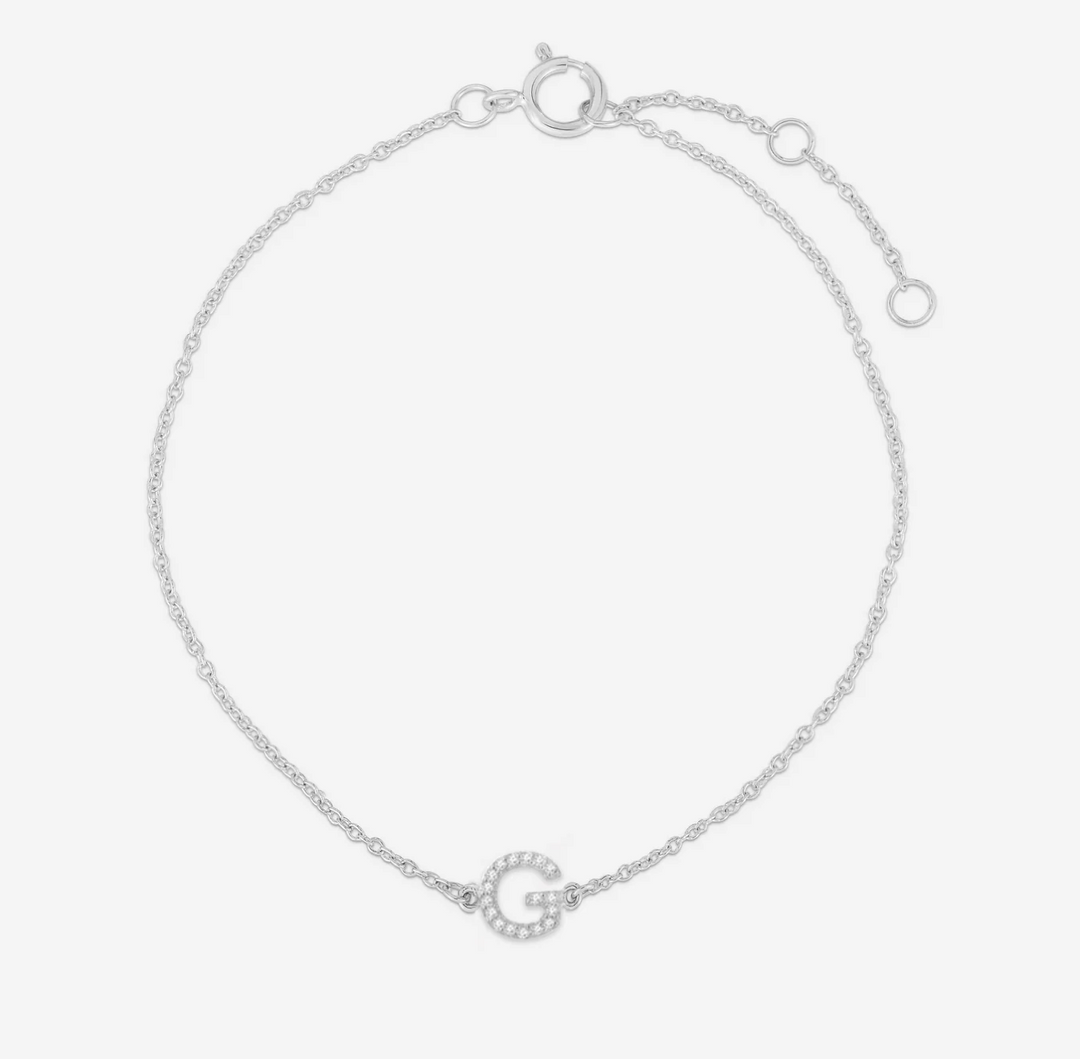 Diamond Initial Bracelet