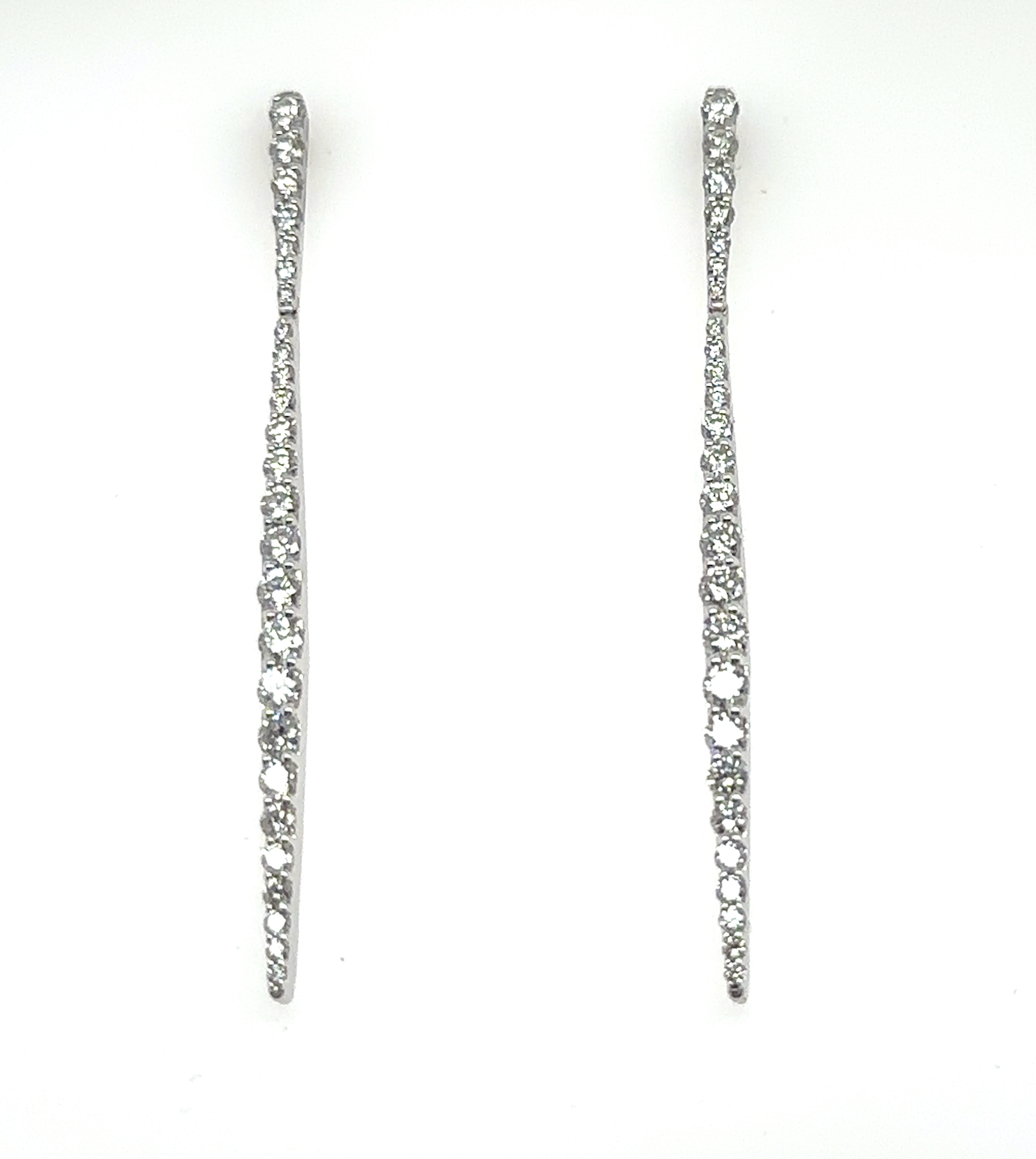 Graduated Diamond Drop Earrings