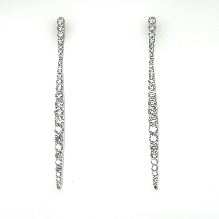 Graduated Diamond Drop Earrings