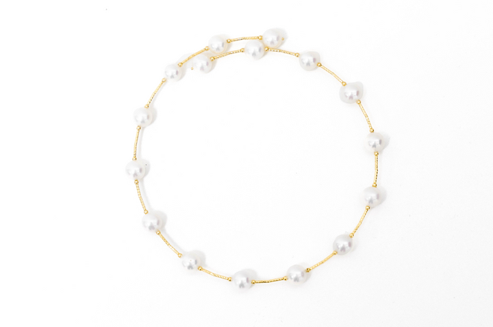 Amelia Beaded Pearl Choker