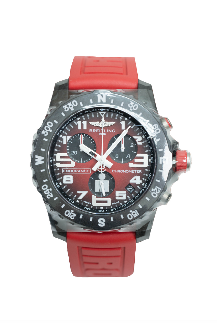 Brand New Breitling Endurance Pro Chronograph Quarts Chronometer Red Dial