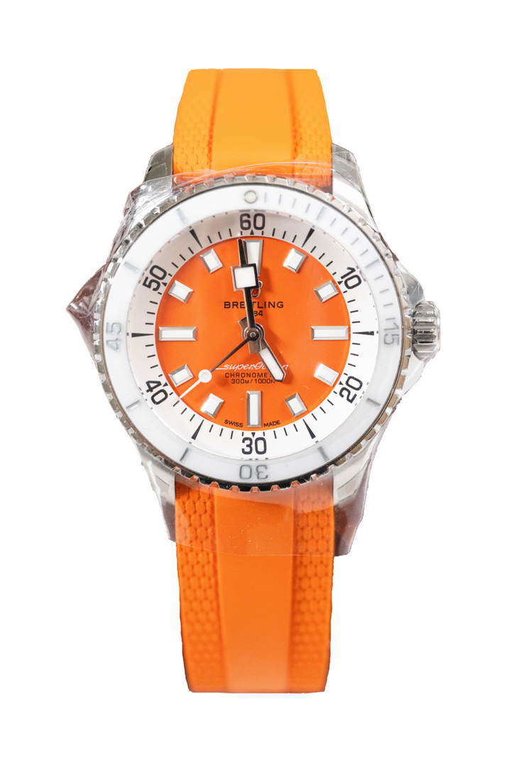 Brand New Breitling Superocean Orange Dial