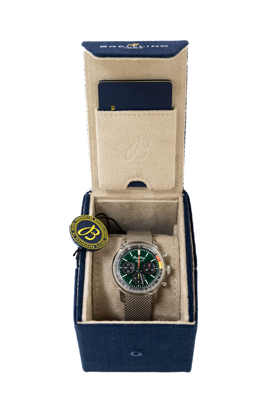 Brand New Breitling Top Time Green Chronograph Dial