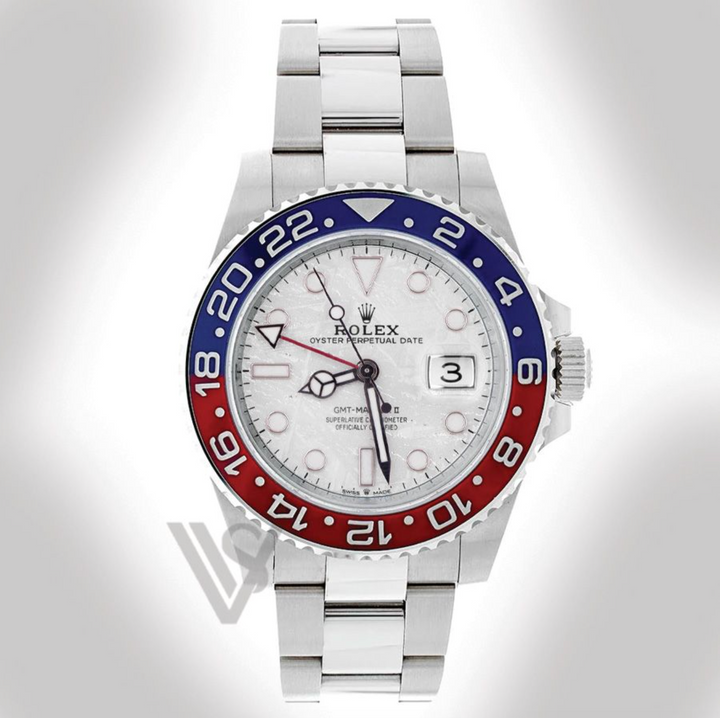 Brand New Rolex - White Gold - GMT Master II - 40mm "Pepsi" Meteorite Dial - Oyster Bracelet