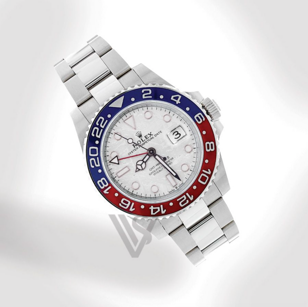 Brand New Rolex - White Gold - GMT Master II - 40mm "Pepsi" Meteorite Dial - Oyster Bracelet