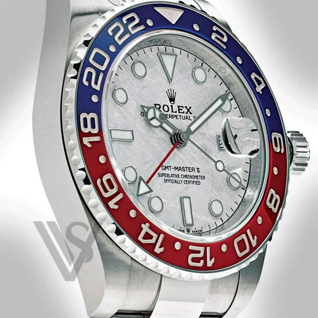 Brand New Rolex - White Gold - GMT Master II - 40mm "Pepsi" Meteorite Dial - Oyster Bracelet