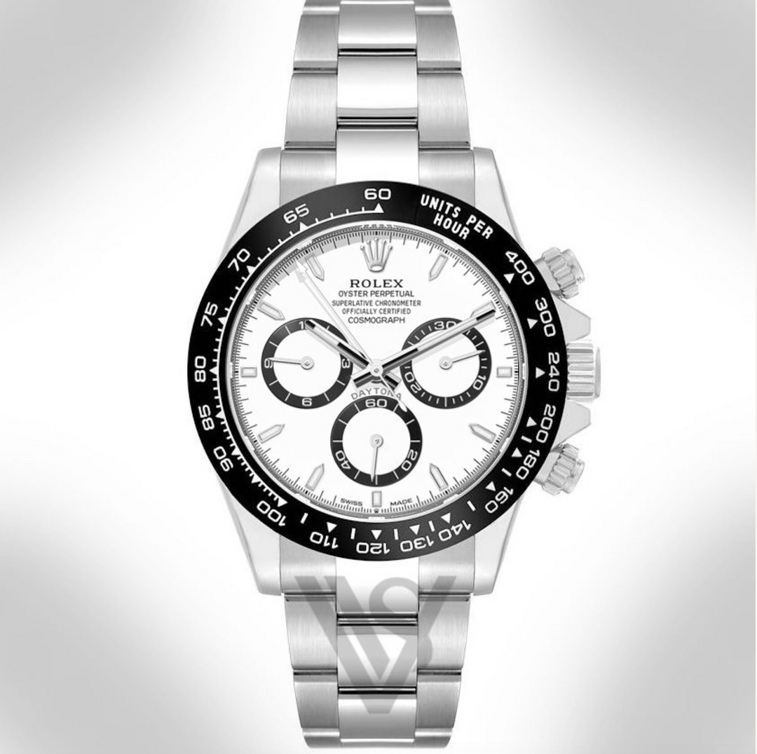 Brand New Rolex Daytona Black Bezel - White Index Dial - Oyster Bracelet