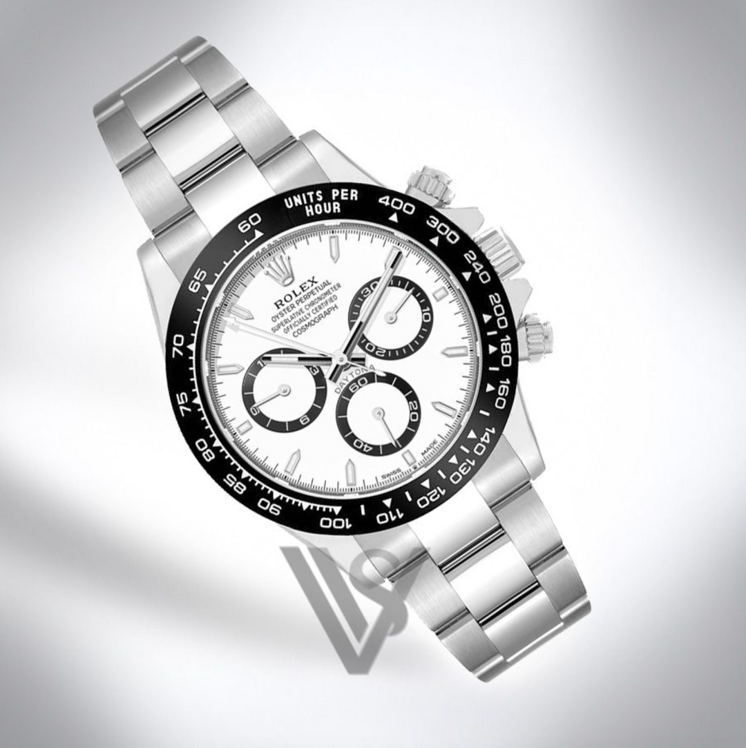Brand New Rolex Daytona Black Bezel - White Index Dial - Oyster Bracelet