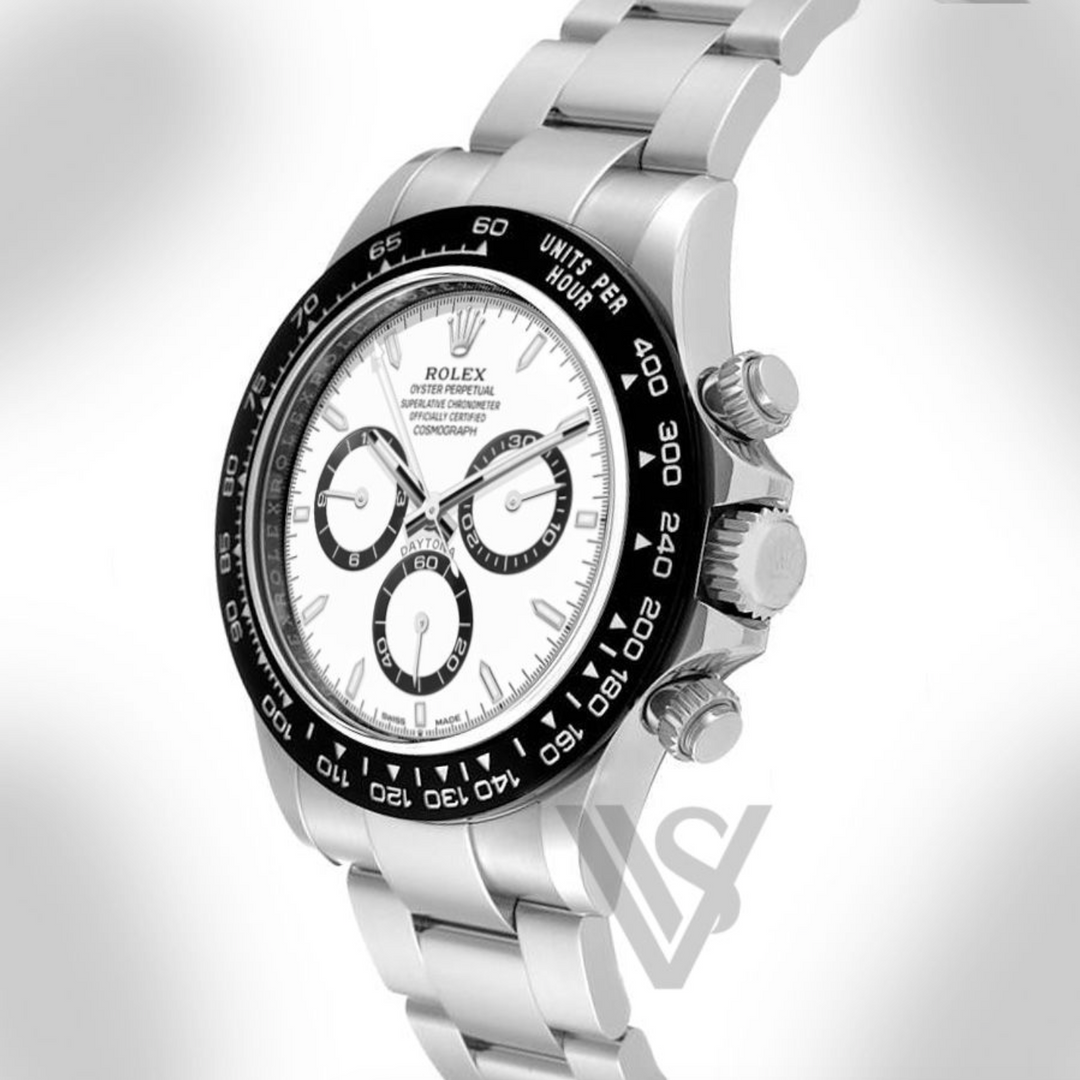 Brand New Rolex Daytona Black Bezel - White Index Dial - Oyster Bracelet