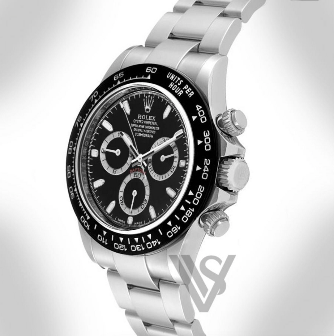 Brand New Rolex Daytona Black Bezel - Black Index Dial - Oyster Bracelet