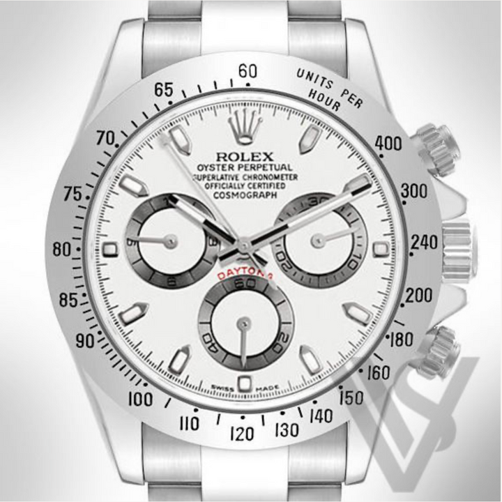 Pre Owned Rolex Daytona Steel Bezel - White Index Dial - Oyster Bracelet 2007