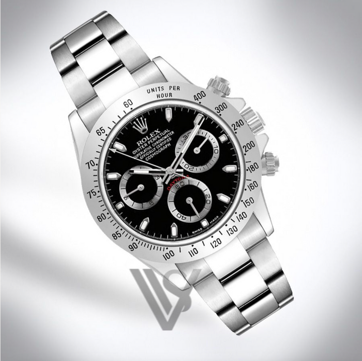 Pre Owned Rolex Daytona Steel Bezel - Black Index Dial - Oyster Bracelet 2002