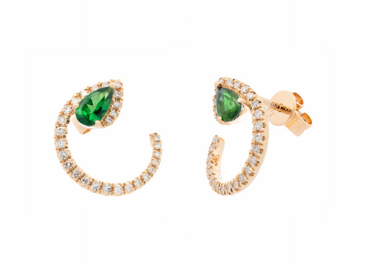 Raquel Pear Green Earring