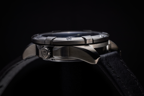 Steel Dive SSIP GUNMETAL GRAY CASE/BLACK DIAL/BLACK STRAP | Black Dial
