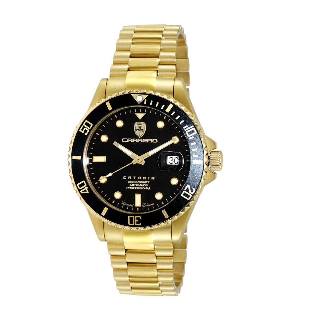 CATANIA -PD GOLD TONE/BLACK | Black Dial