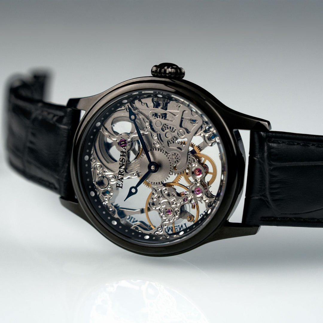 Bauer Mechanical Skeleton Transparent / Genuine Leather | Transparent Dial