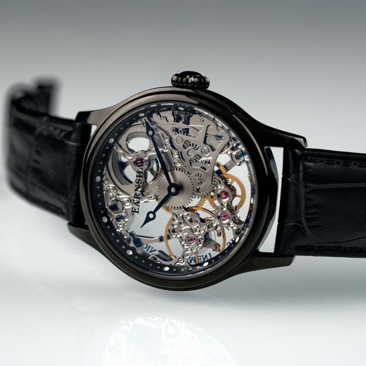 Bauer Mechanical Skeleton Transparent / Genuine Leather | Transparent Dial