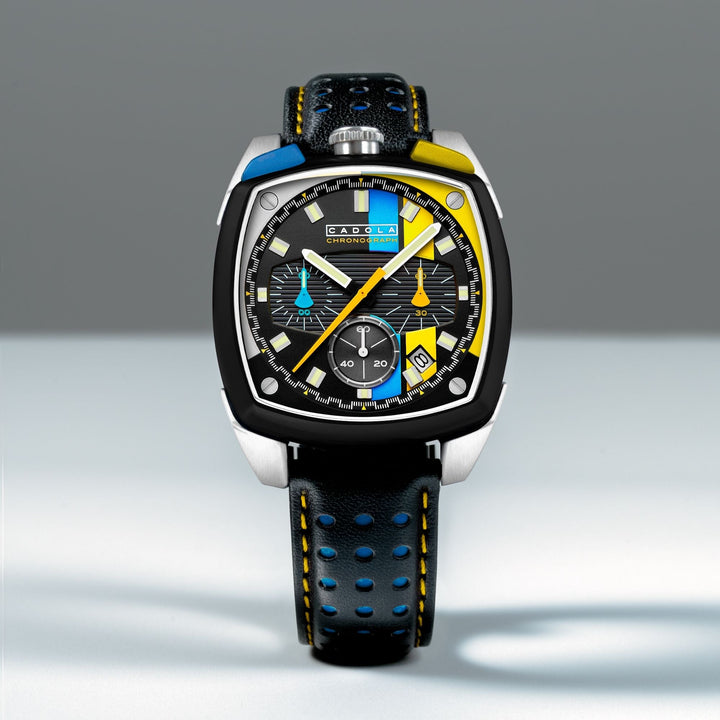 Taurus Chronograph Black / Genuine Leather | Black Dial