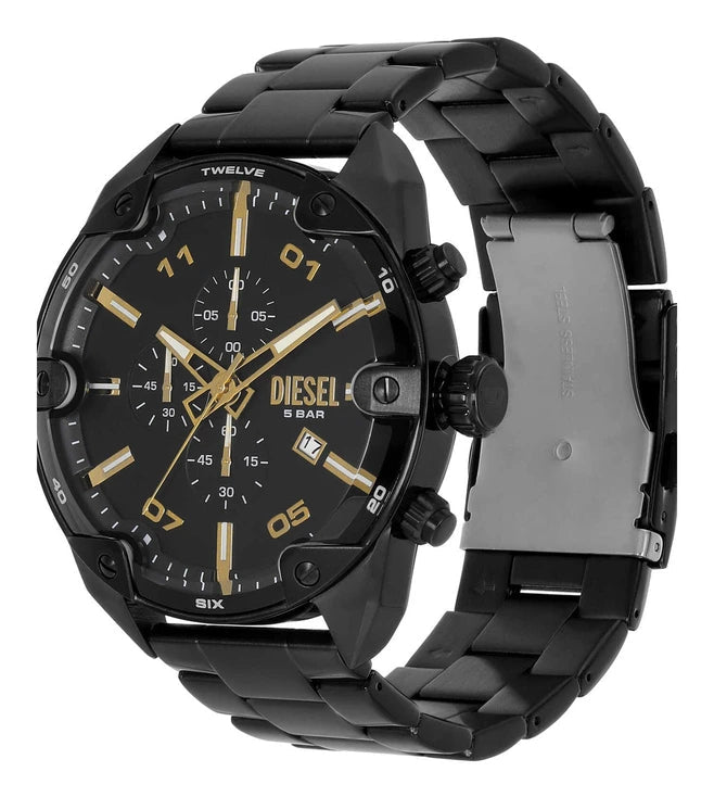 Spiked Black dial / Black Stainless Steel Bracelet Black Dial
