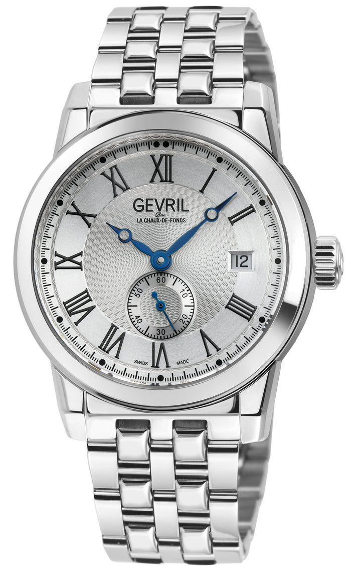 Madison Swiss Automatic Dress Watch, Silver Case, White Dial  steel | Silver Dia