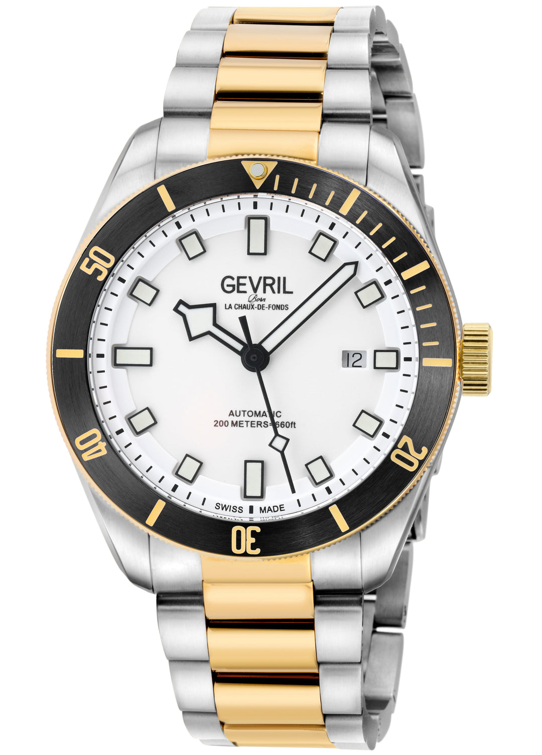 Yorkville-Diver Gevril Swiss Made Sellita SW200 “Luminous Dial” Diver Watch