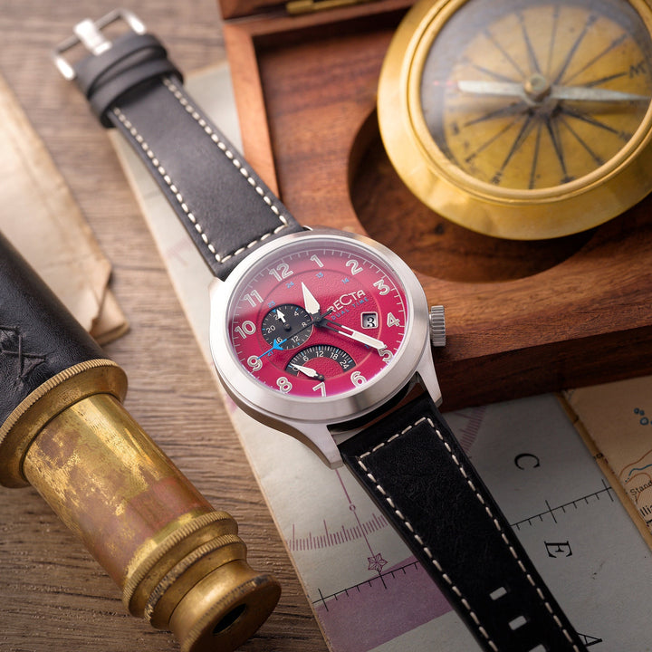 Altitude Retrograde Red / Leather | Red Dial