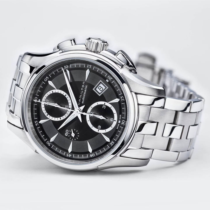 JAZZMASTER Silver/SS Black Dial