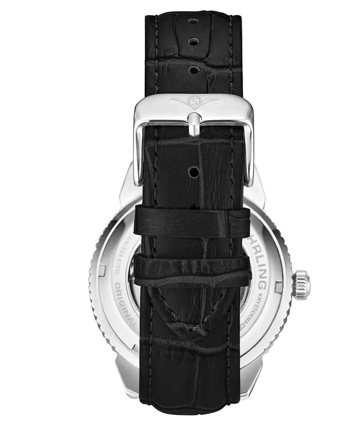 Legacy Black/Leather/White Dial/Silver Case | White Dial