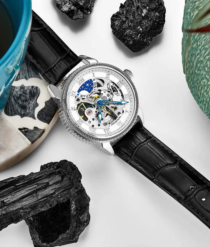 Legacy Black/Leather/White Dial/Silver Case | White Dial