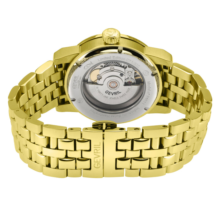Gramercy Swiss made Automatic Sellita SW266, Gold Case, White Dial, Subdials | W