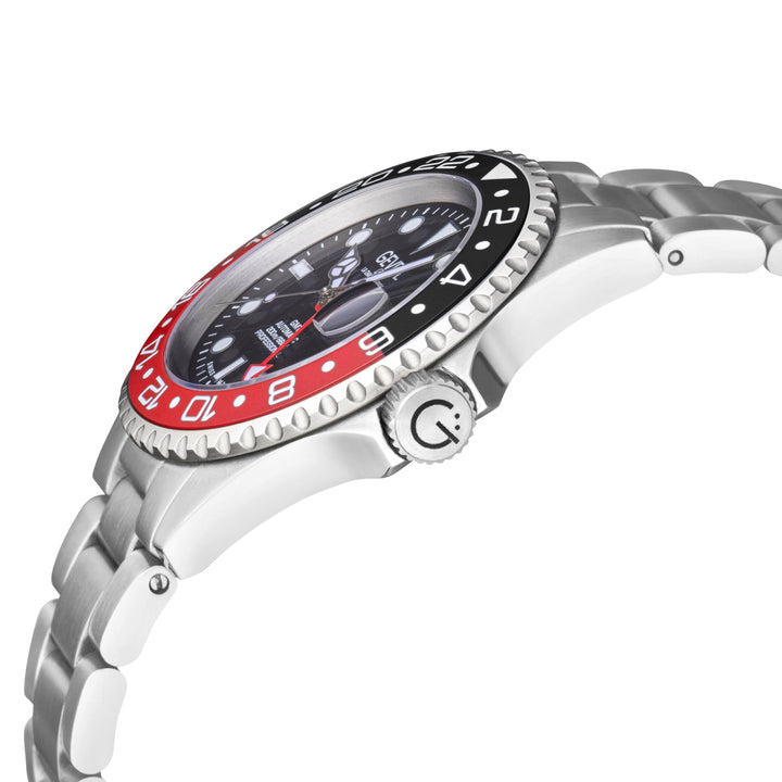 Wall Street GMT Swiss Made SW330 GMT Swiss Automatic Diver's watch black/red | B