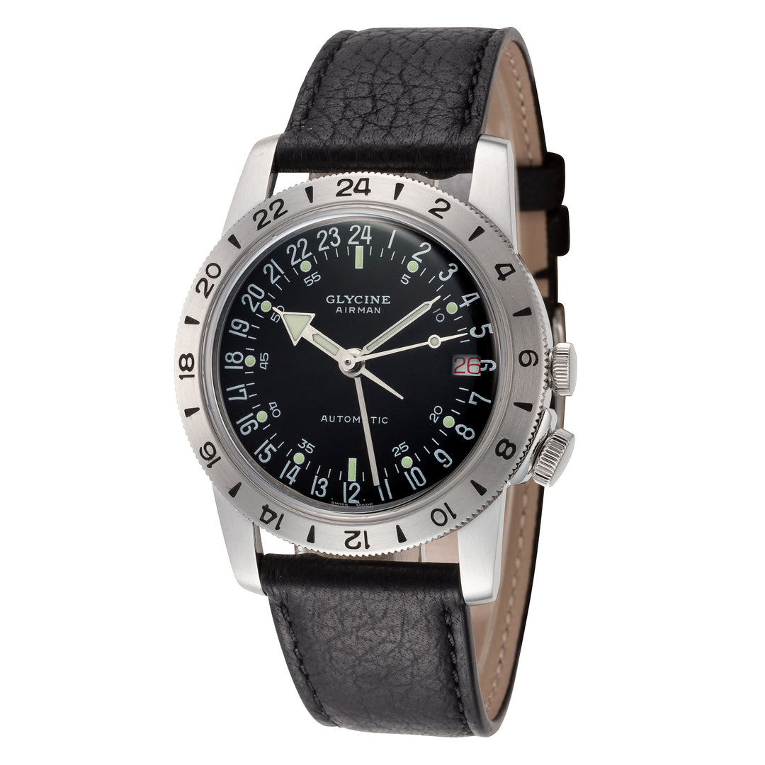 Airman No. 1 GMT 36mm / Black / Black Black Dial