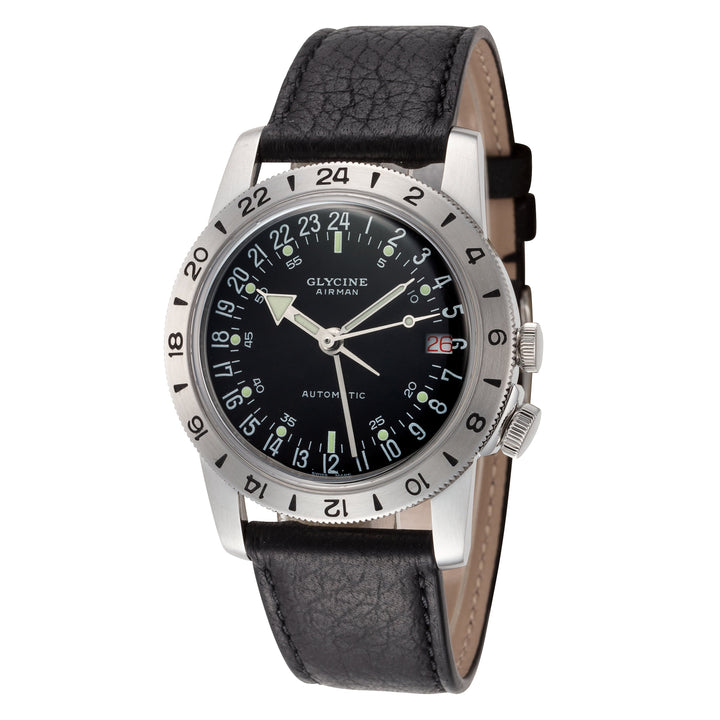 Airman No. 1 GMT 36mm / Black / Black Black Dial