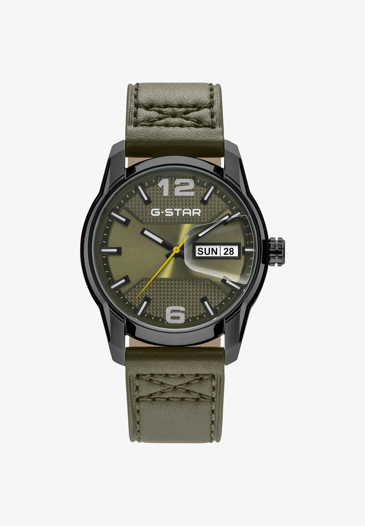 Selvedge Olive Green Dial / Olive Green Leather Strap Olive Green Dial