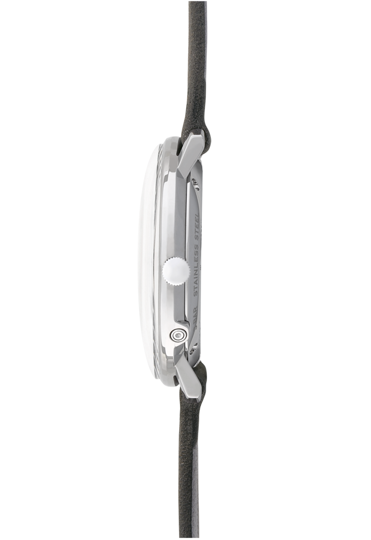 Max Bill Mega Solar Gray Dial / Gray Leather Strap Gray Dial