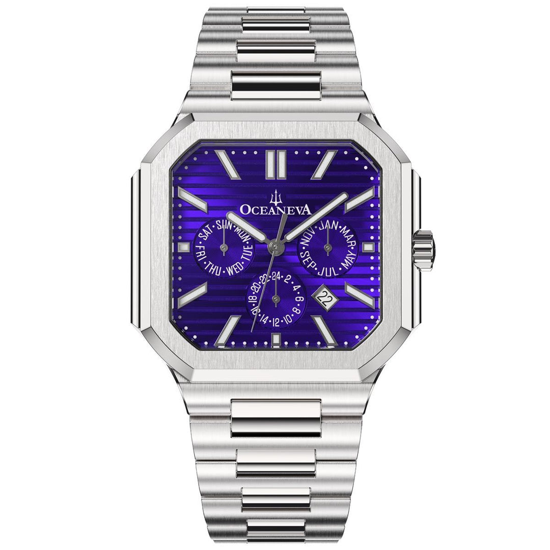 Tenuis Automatic Calendar Thin Swiss Automatic Watch – Purple/Silver