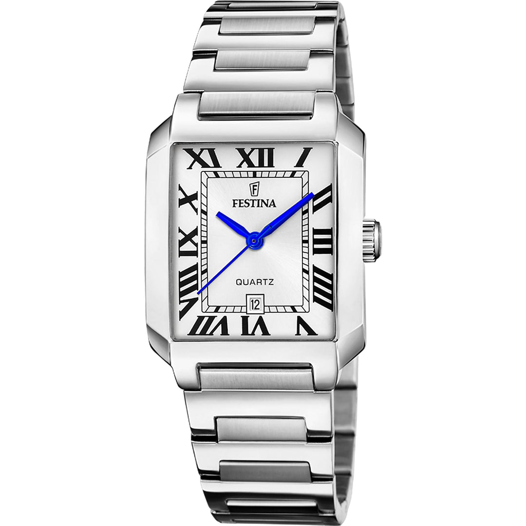 ON THE SQUARE White / Stainless steel White Dial