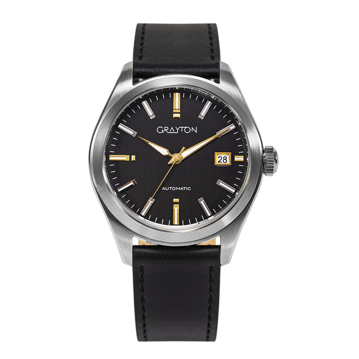 Elegant Sport Black / Leather Black Dial