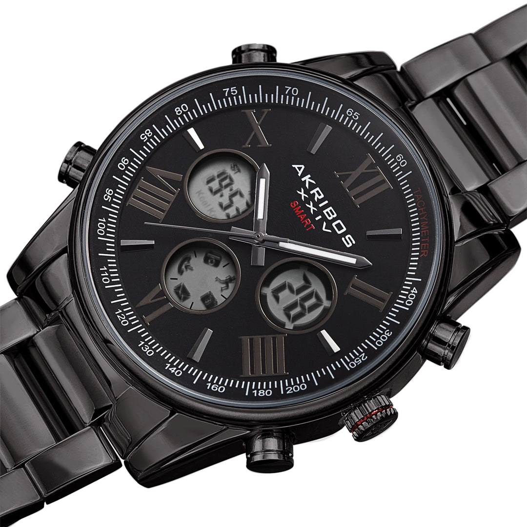 AK1095BK-Sport Black/Stainless Steel | Black Dial