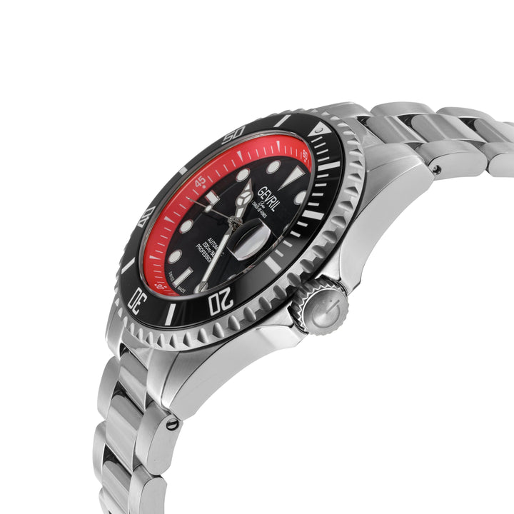 Wall Street Gevril Swiss Made SW200-1 Steel Rotating Black Ceramic Bezel , 316L 