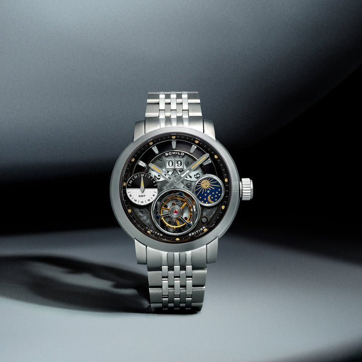 Heinrich GMT Moonphase Tourbillon Limited Edition Black / Stainless Steel | Blac