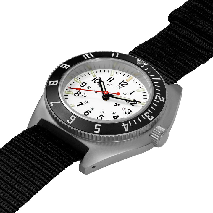 NAV, QUARTZ, SAPH, ARCTIC STERILE, COL: SS//BKBK NYLON 12" Arctic SSNAV on 12 Ba