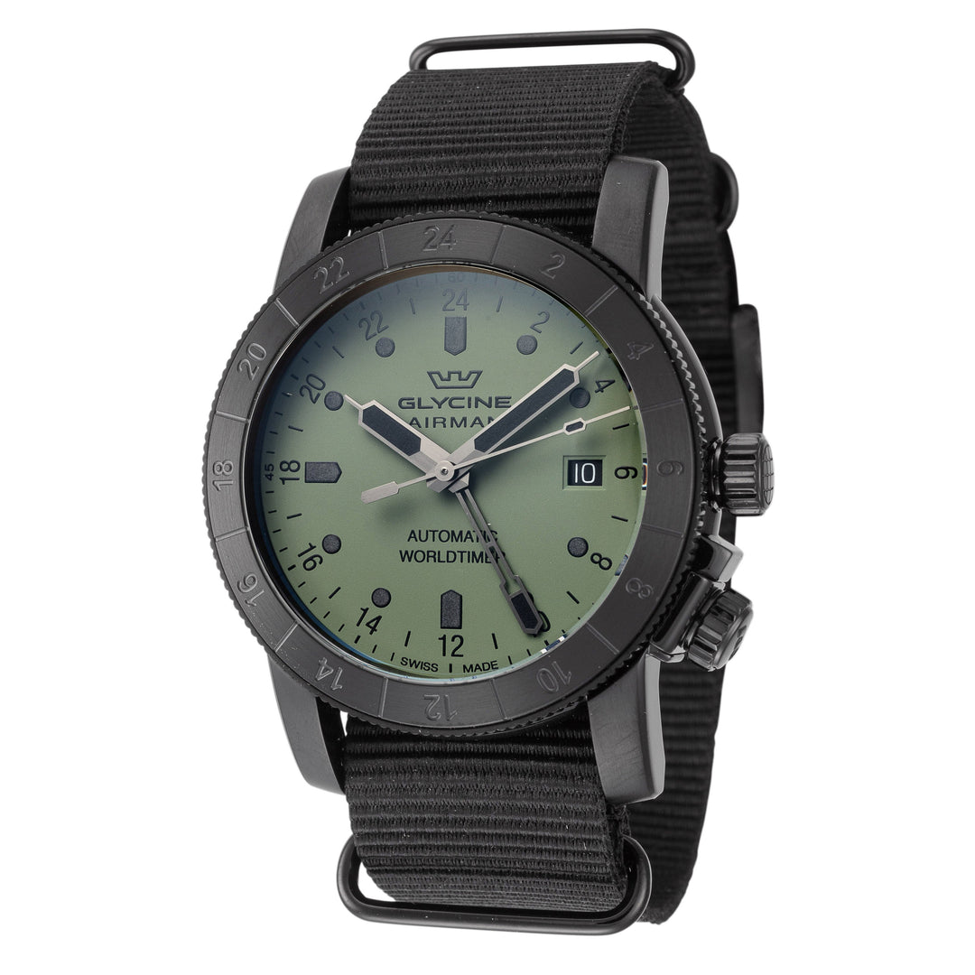 Airman 42 mm / Green / Black Green Dial