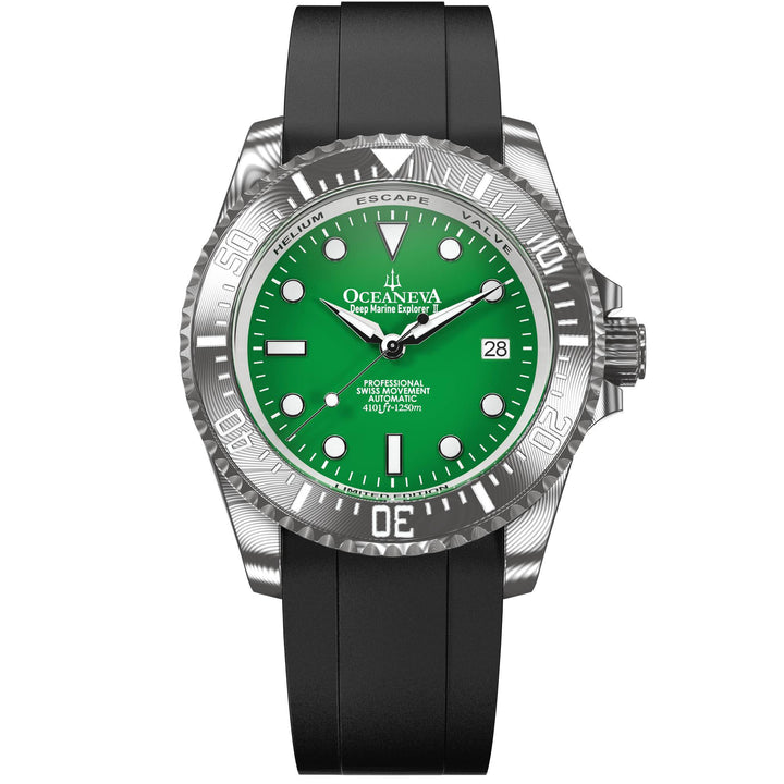 Deep Marine Explorer II Damascus – Green Dial