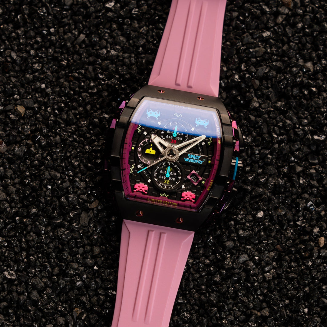 Magellan Chronograph Space Invaders Limited Edition Black / Rubber | Black Dial