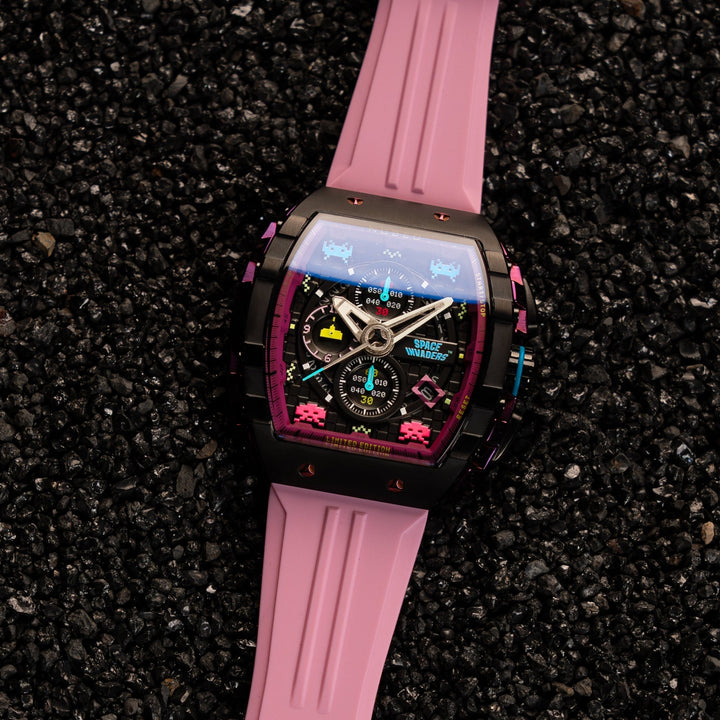 Magellan Chronograph Space Invaders Limited Edition Black / Rubber | Black Dial