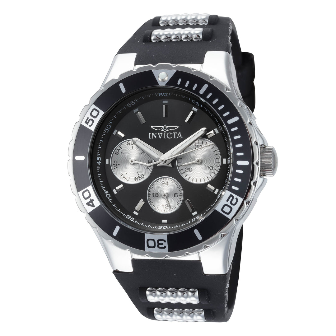 Aviator 38mm / Black / Black and Silver | Black Dial