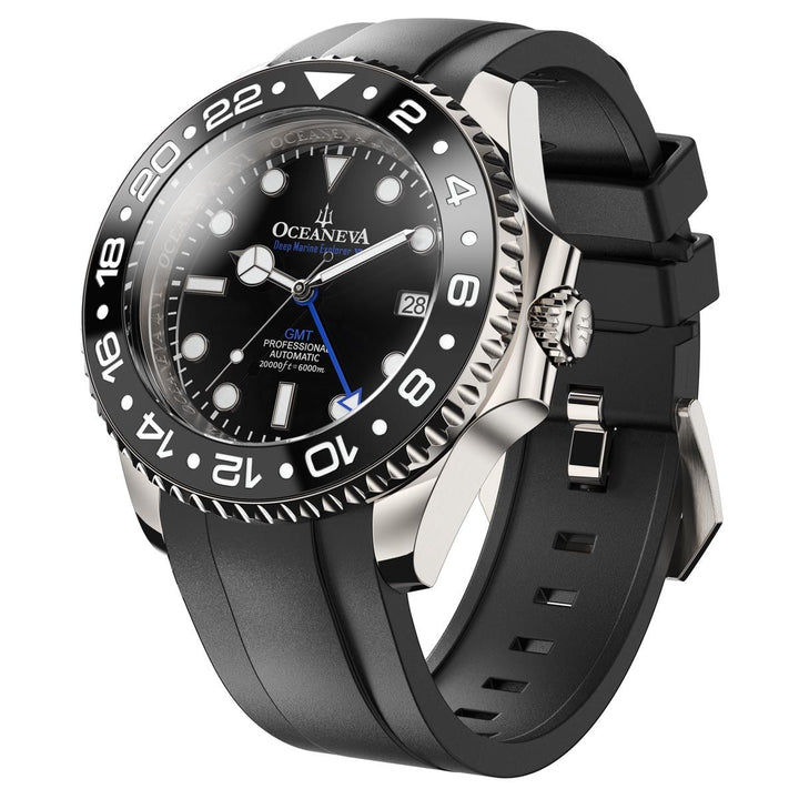 Oceaneva Deep Marine Explorer VI Grade 5 Titanium Automatic Black Dial Watch Bla