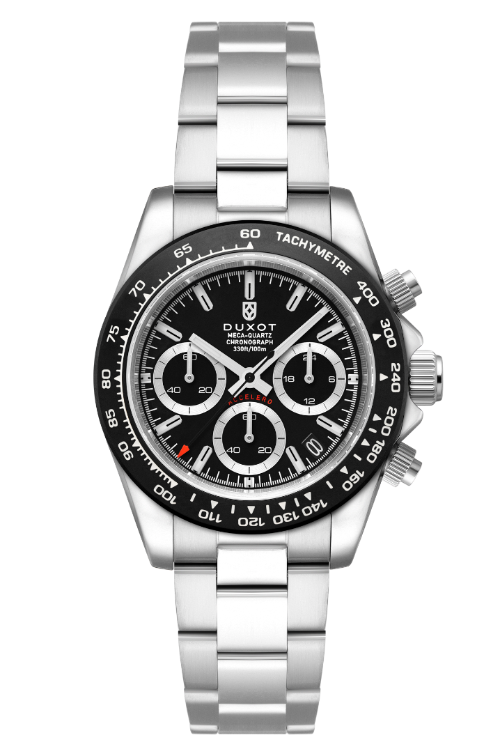 Accelero Chronograph Black/Stainless Steel | Black Dial